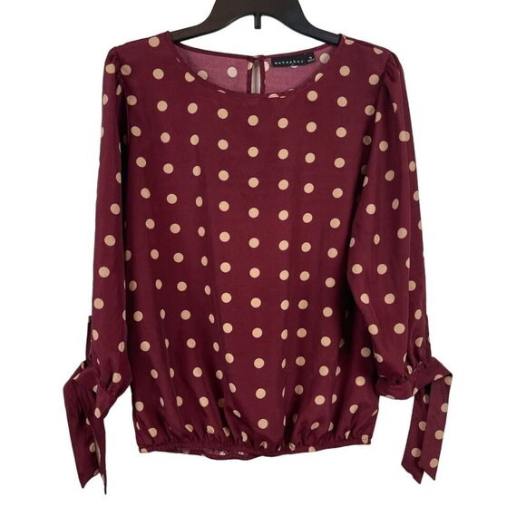 Metaphor Women 3/4 Sleeve Pullover Polka Dot Top Blouses Size M - Picture 1 of 7